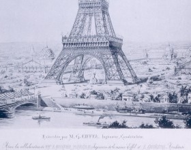 Dibujo del proyecto de la Torre Eiffel