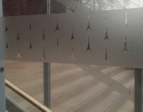 Bandeaux de vitrophanie parois files d'attente