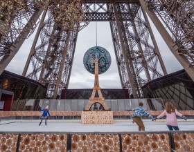 Ice rink on the 1st floor of the Eiffel Tower