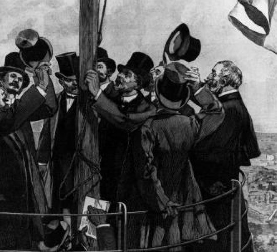 Disegno dell'inaugurazione della Torre Eiffel