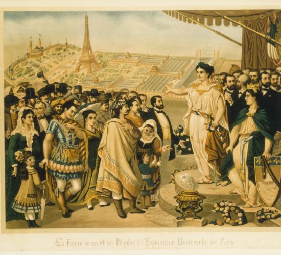 La France recevant les peuples à l'exposition Universelle de Paris