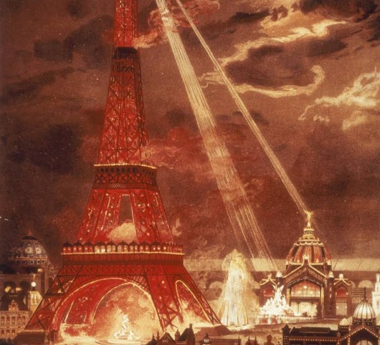 Disegno della Torre Eiffel nel 1889