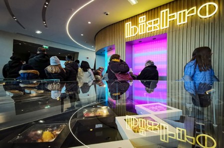 Inside the first-floor bistro