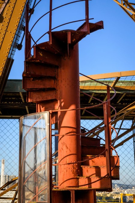 Historic red staircase