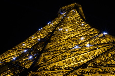 Eiffel Tower Sparkling at Night