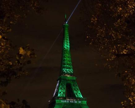 Photo of the Illumination Paris Climate Agreement