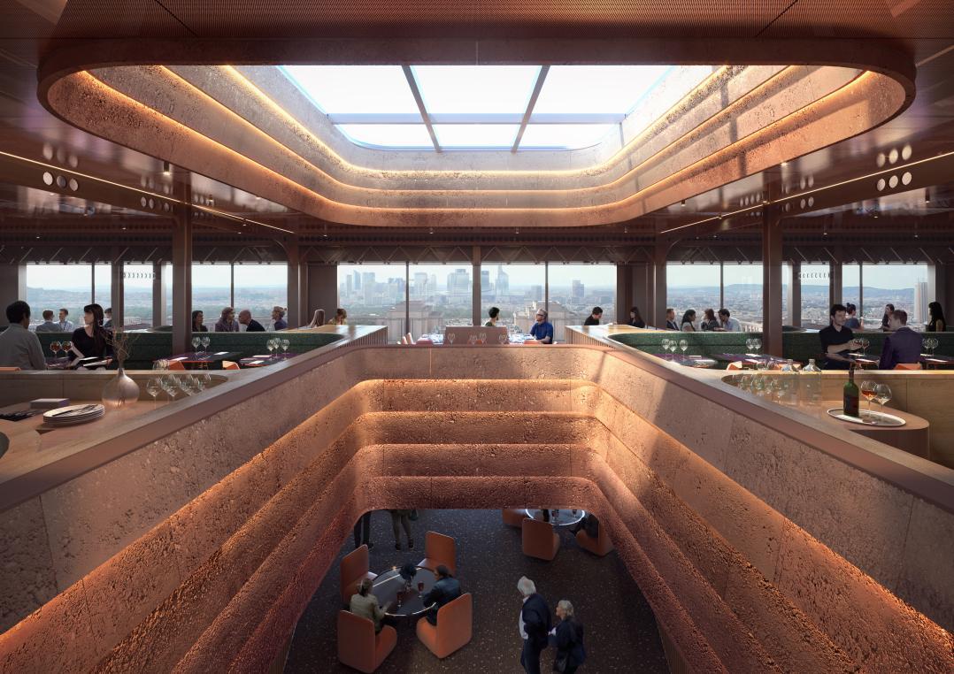 La future brasserie du 1er étage