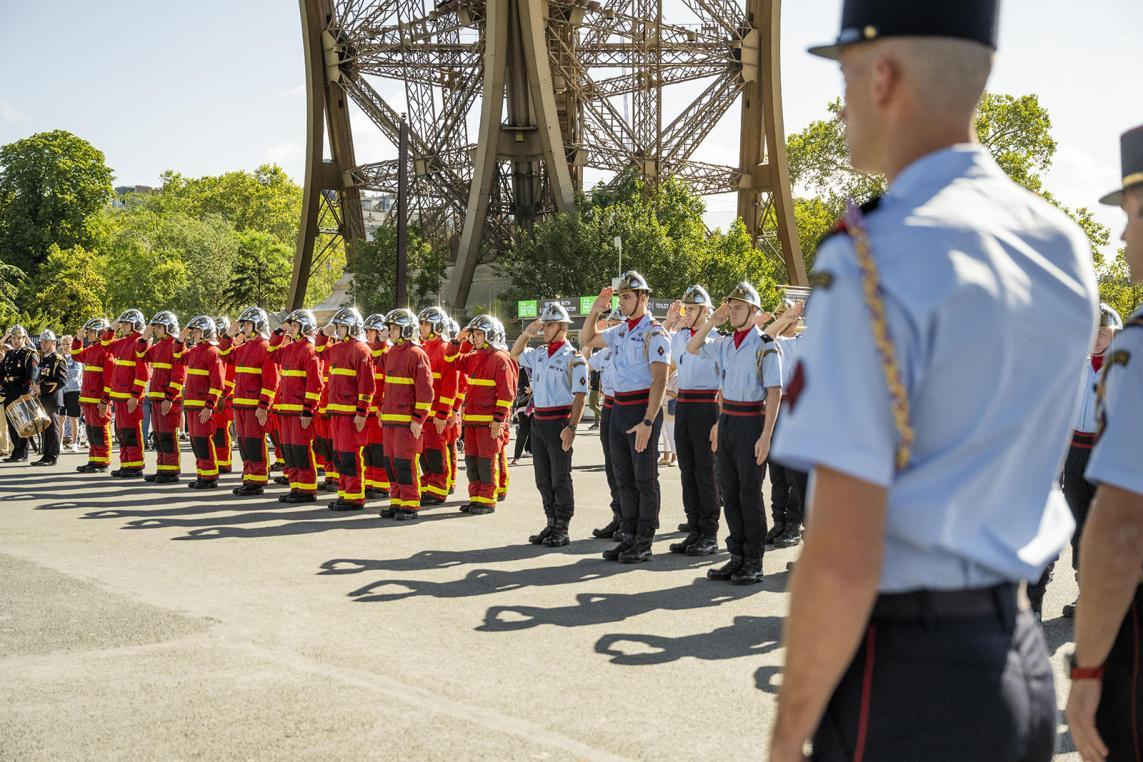 Ceremony on the esplanade for the 80th anniversary of the Liberation of Paris