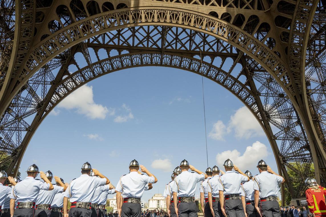 Ceremony on the esplanade for the 80th anniversary of the Liberation of Paris